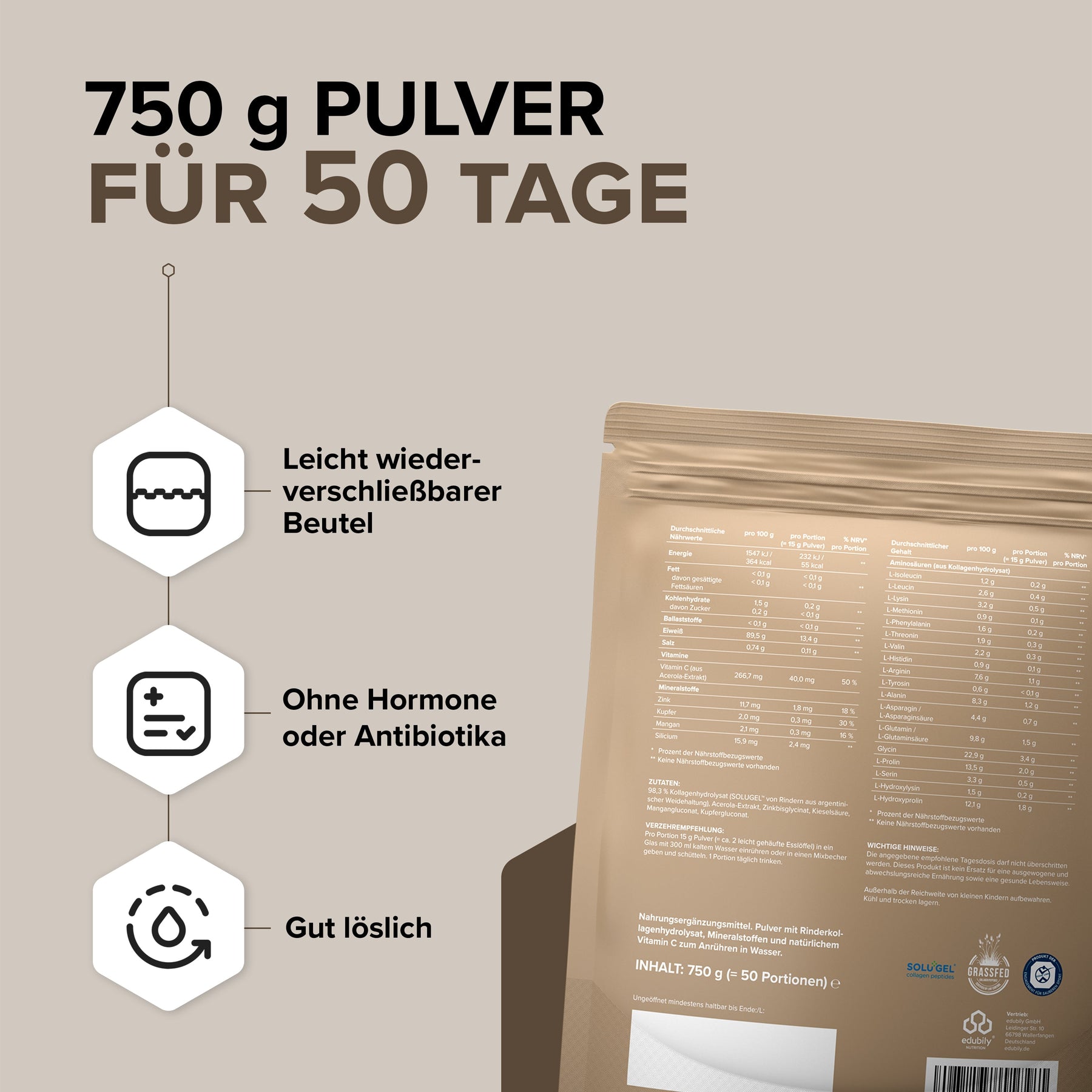 Kollagen-Hydrolysat Pulver