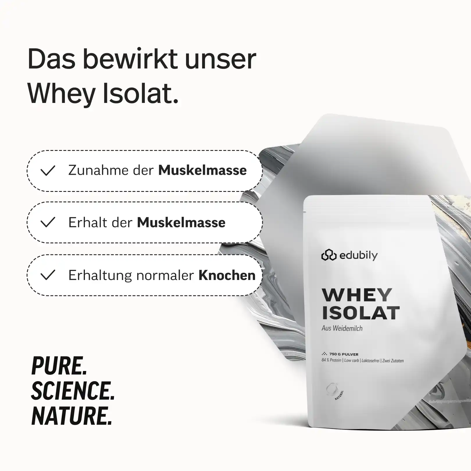 Whey-Isolat Pulver aus Weidemilch - Neutral