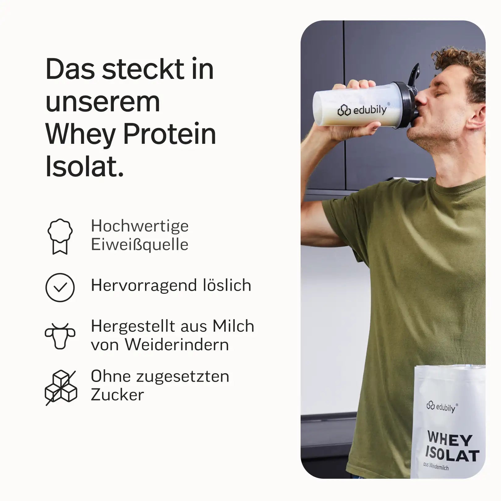 Whey-Isolat Pulver aus Weidemilch - Neutral