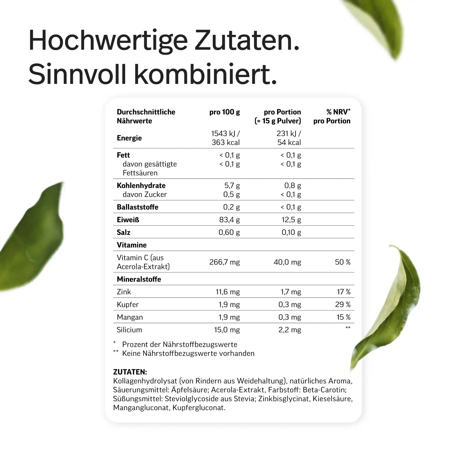 Kollagen-Hydrolysat Pulver