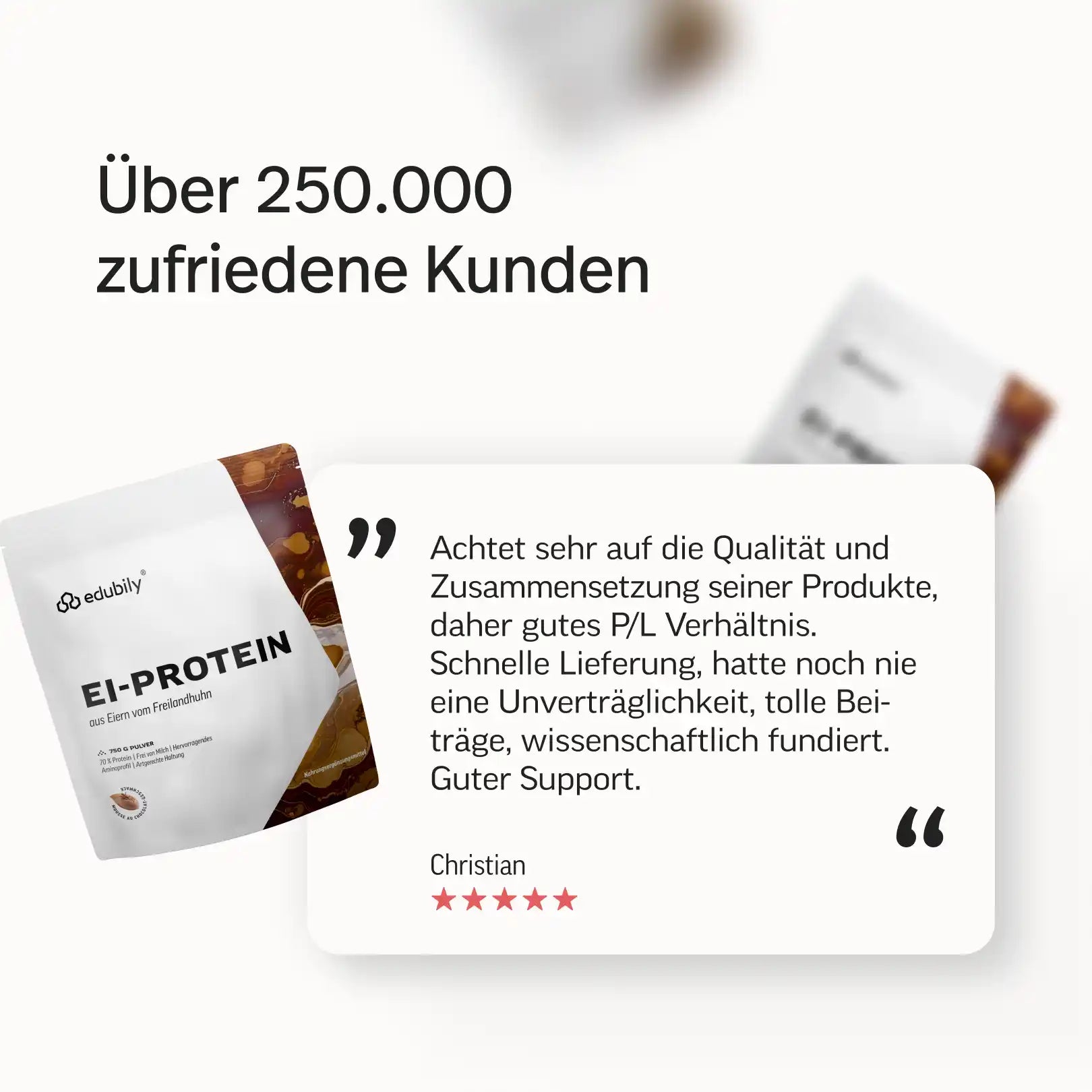 Ei-Protein Pulver aus Freilandhaltung