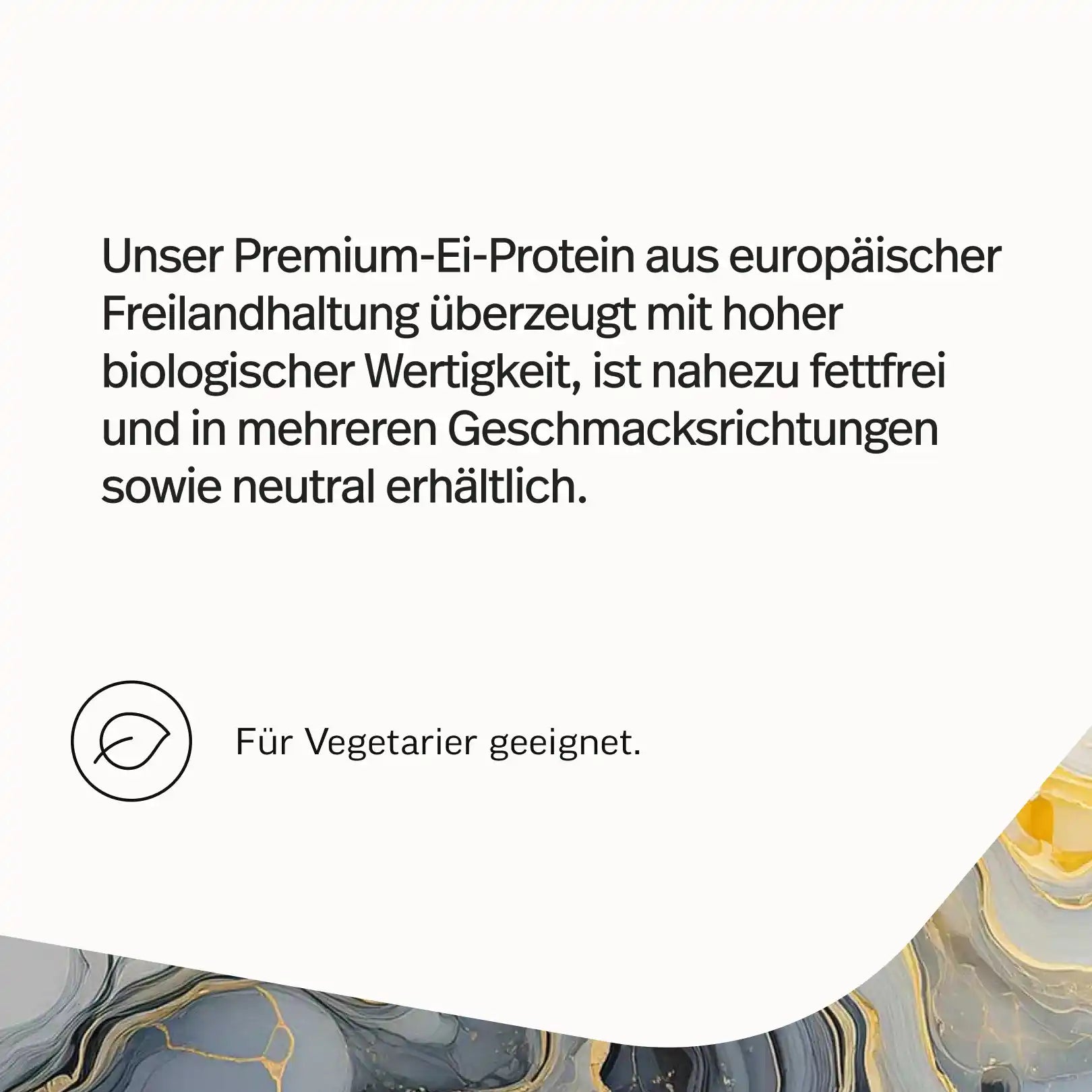 Ei-Protein Pulver aus Freilandhaltung
