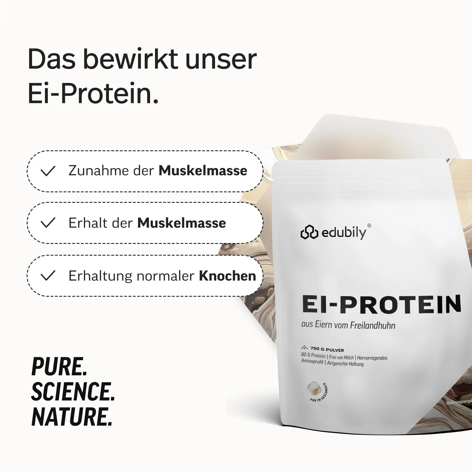 Ei-Protein Pulver aus Freilandhaltung