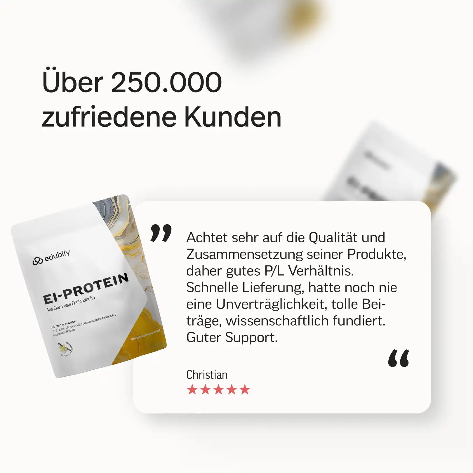 Ei-Protein Pulver aus Freilandhaltung