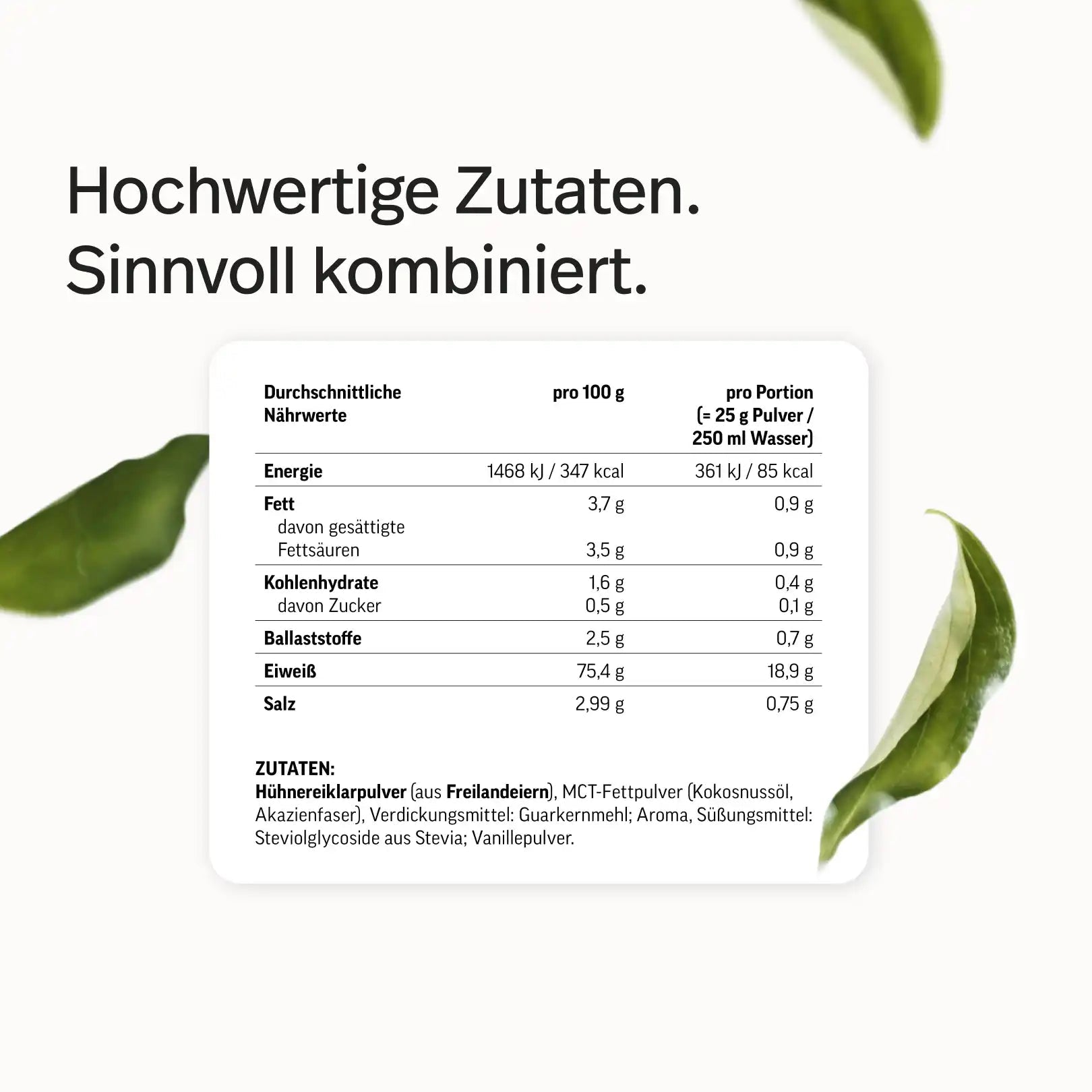 Ei-Protein Pulver aus Freilandhaltung