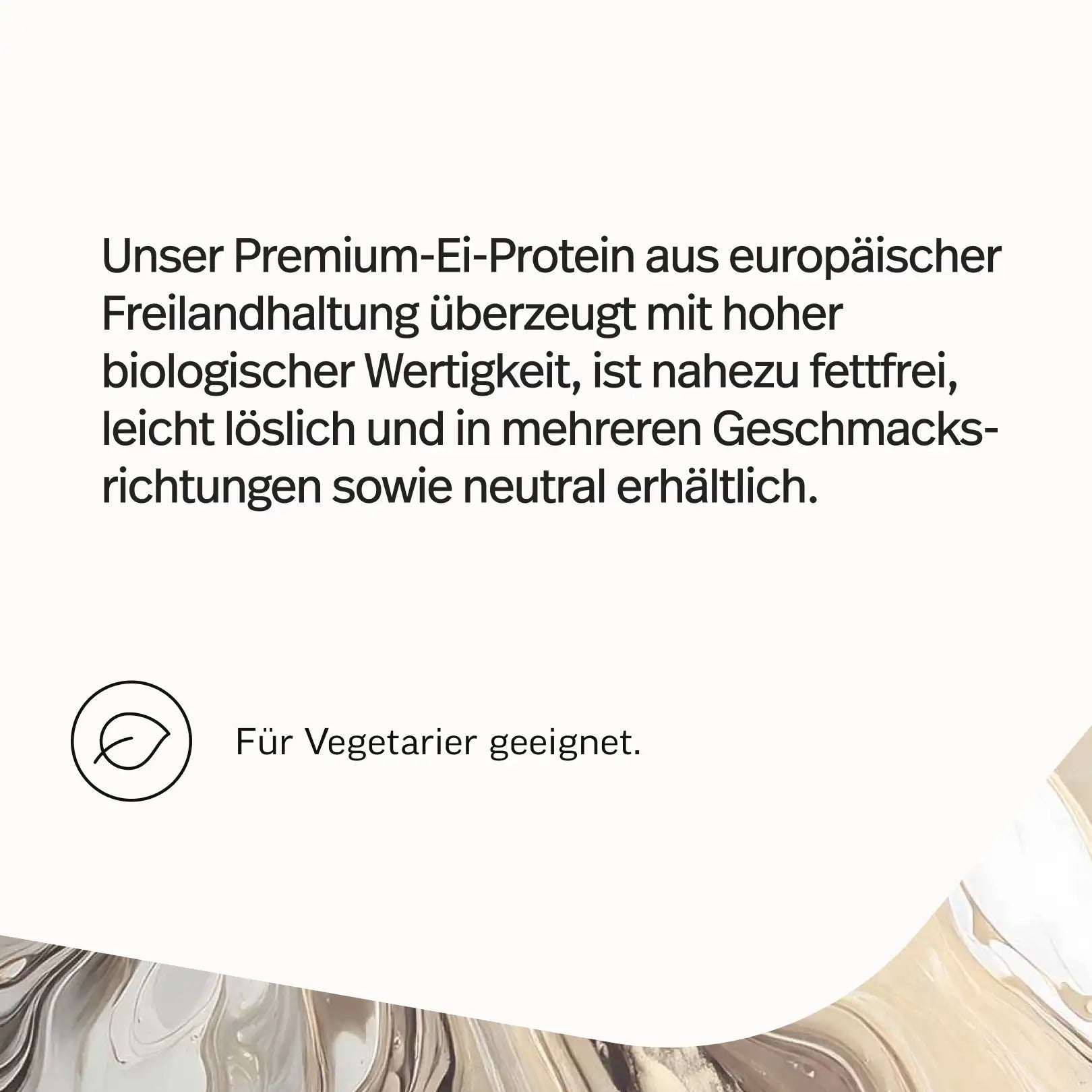 Ei-Protein Pulver aus Freilandhaltung