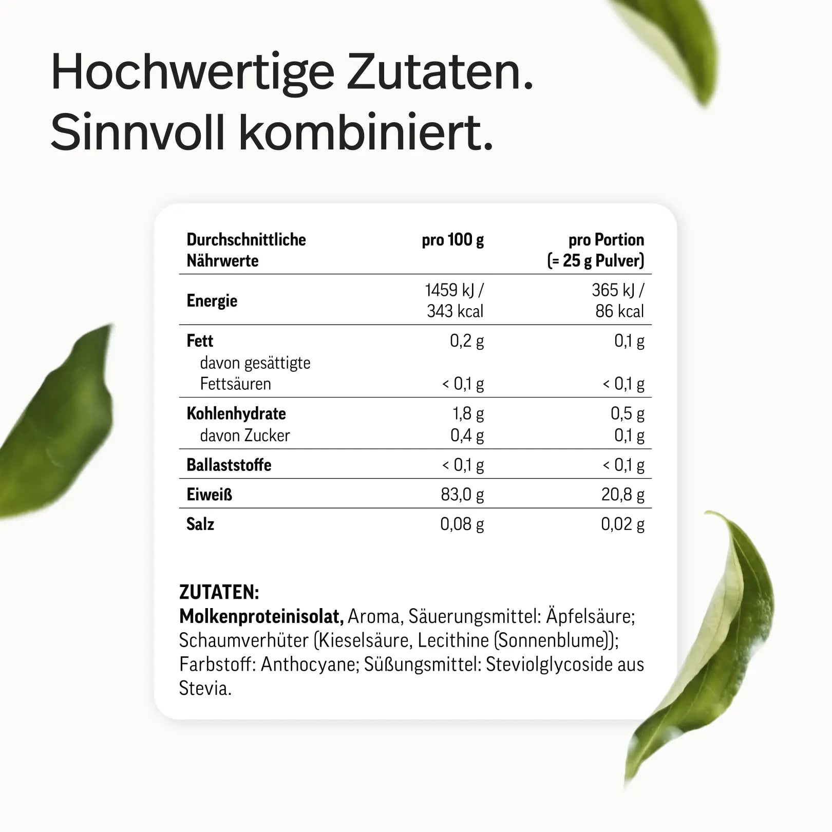 Clear Whey - Pulver aus Whey-Isolat
