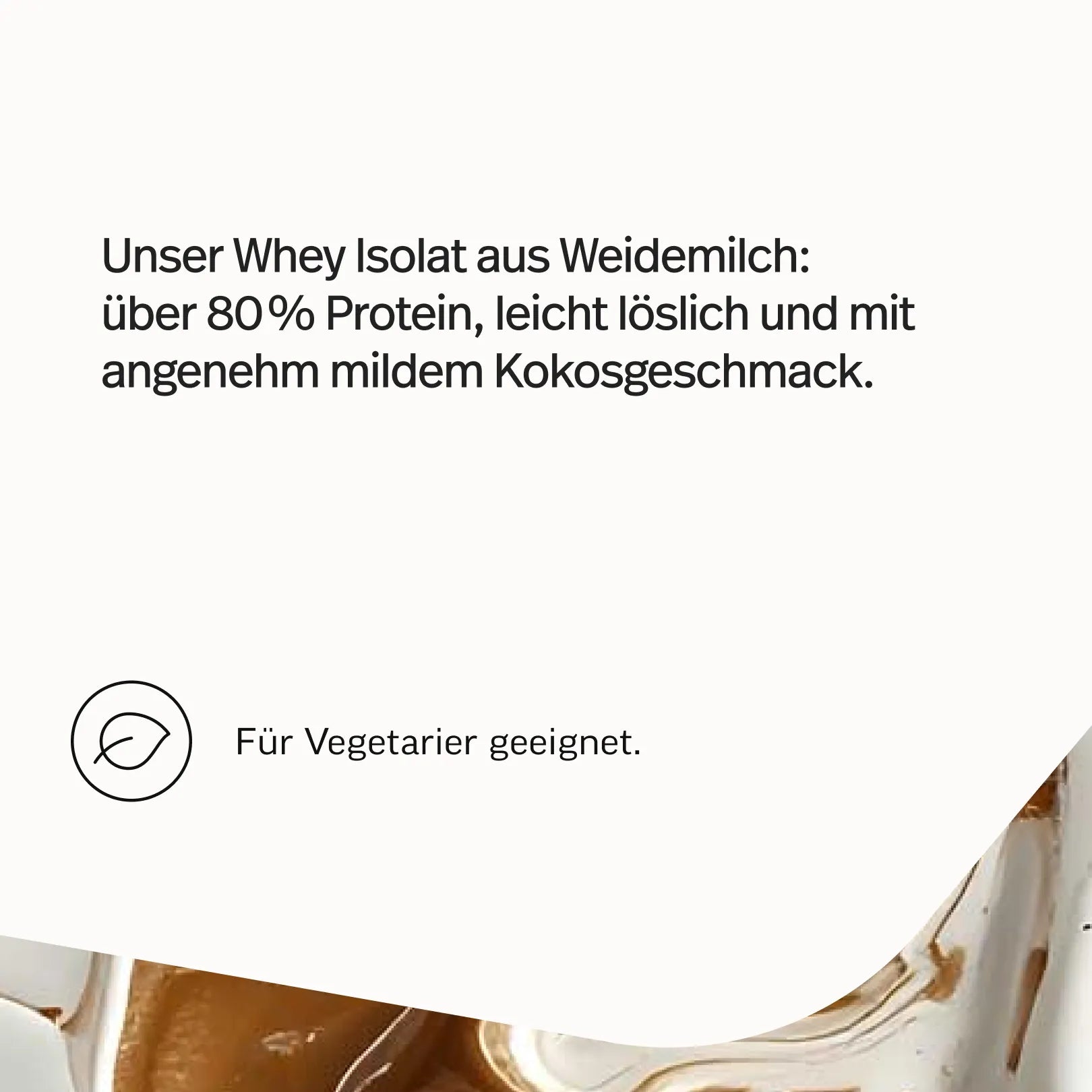 Whey-Isolat Pulver aus Weidemilch