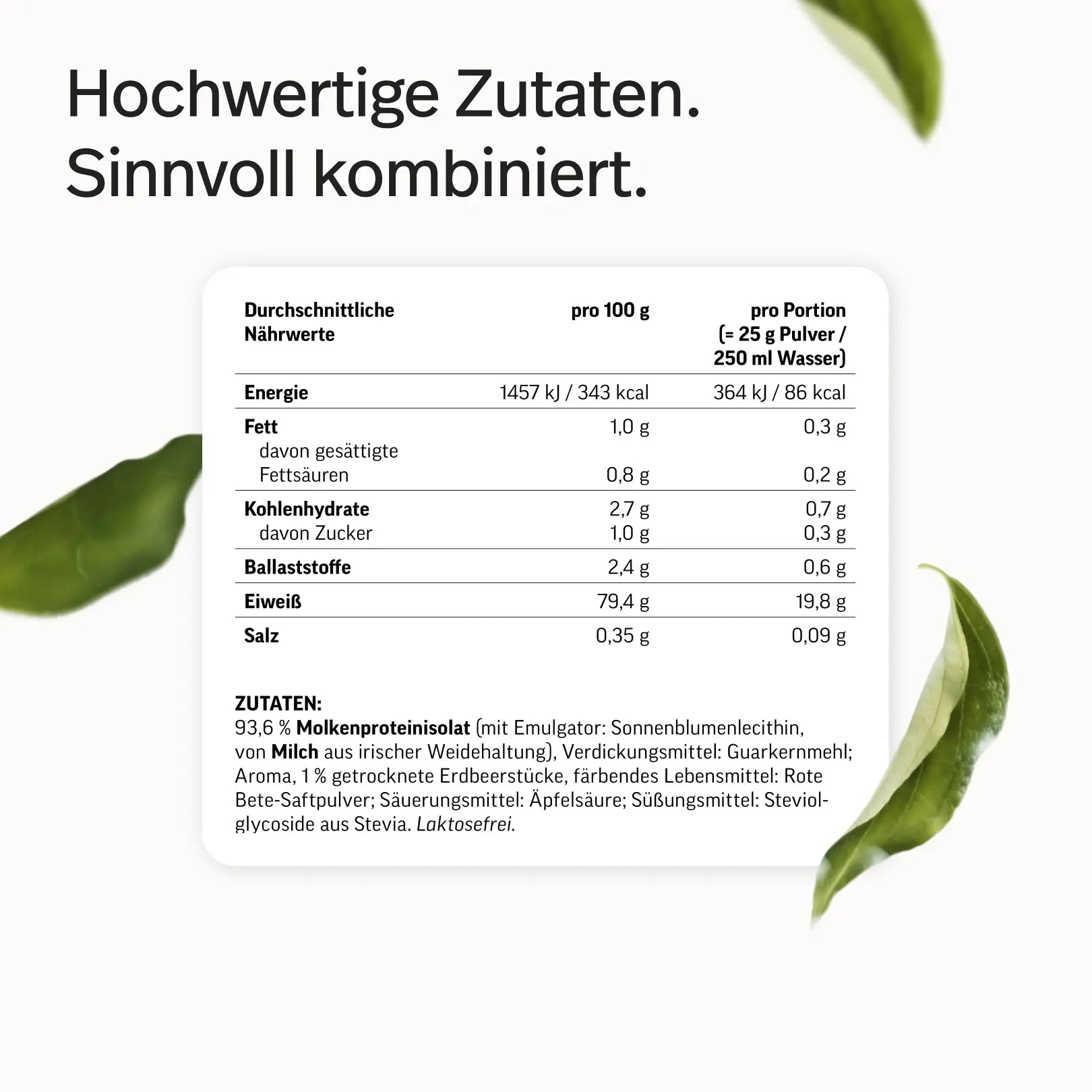 Whey-Isolat Pulver aus Weidemilch