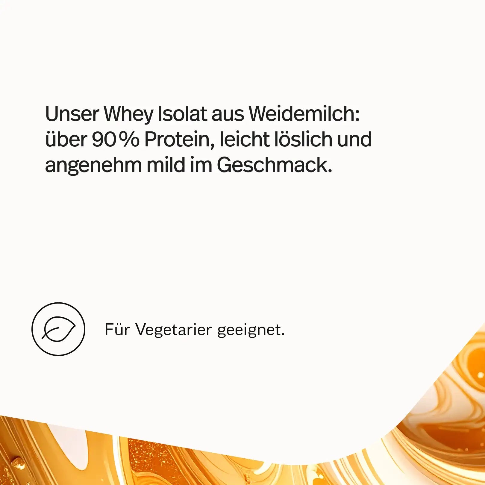 Whey-Isolat Pulver aus Weidemilch