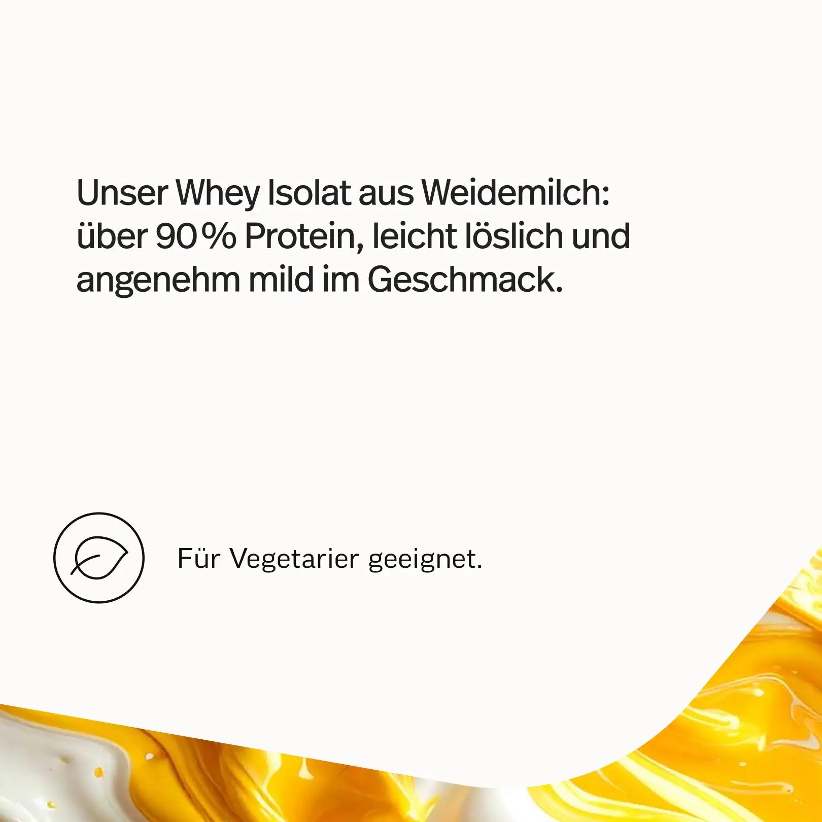 Whey-Isolat Pulver aus Weidemilch