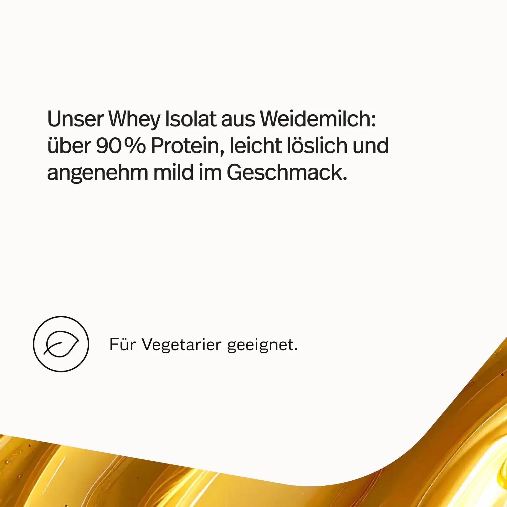 Whey-Isolat Pulver aus Weidemilch